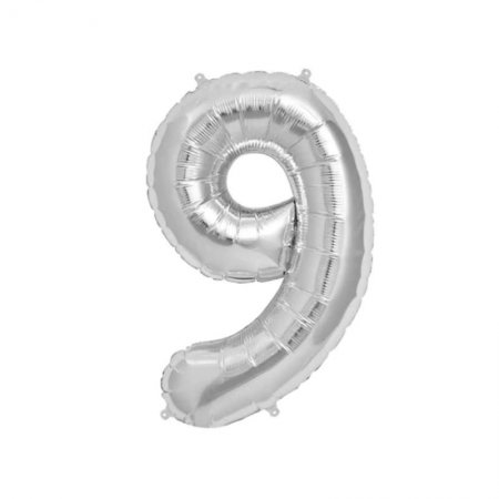 בלון מספר 9 (צבע כסף) 36'