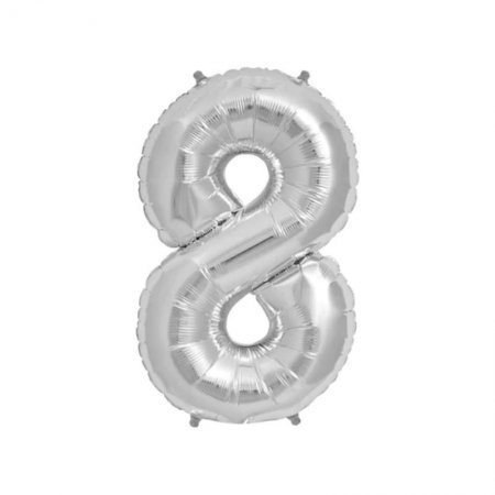 בלון מספר 8 (צבע כסף) 36'
